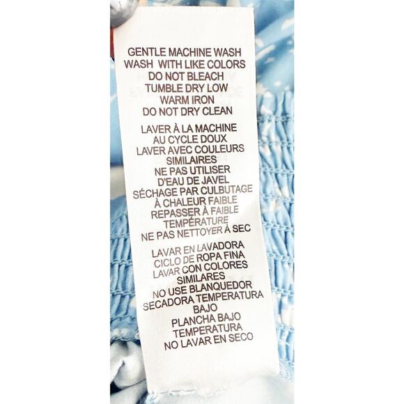 Hermoza Women's Nora India Wide Leg Cover Up Pants In Sea Blue White Sand Dollar - Picture 9 of 9